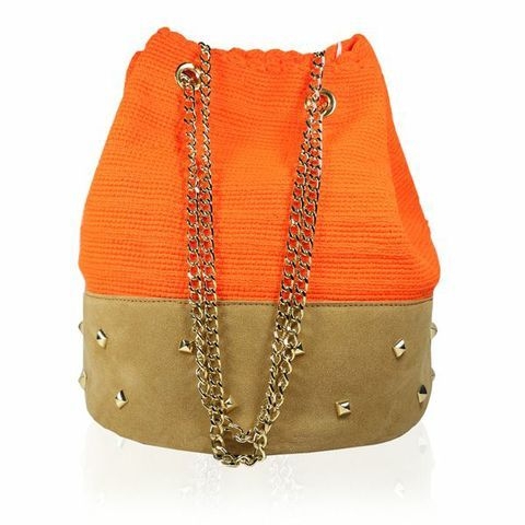 Saco Wayuu Tachuela Naranja Stella R